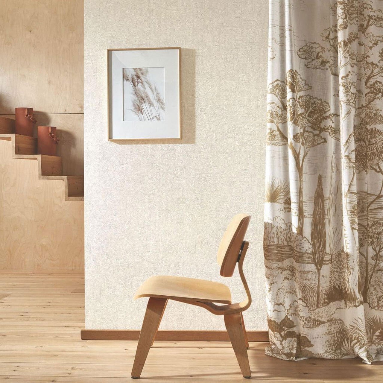 Ecume Sentier Des Dunes Wallpaper - Blanc Craie - Casadeco - 200960202 - Premier Wallcovering