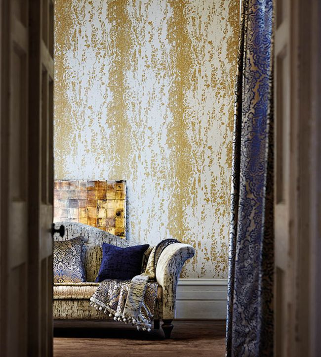 Eglomise Wallpaper - Gold - HLEO110622 - Harlequin - Premier Wallcovering