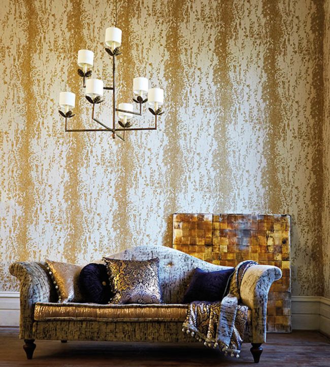 Eglomise Wallpaper - Gold - HLEO110622 - Harlequin - Premier Wallcovering