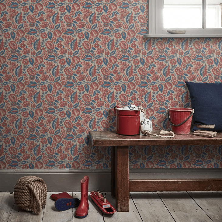 Elise Wallpaper - Red - Boråstapeter - 4816 - Premier Wallcovering