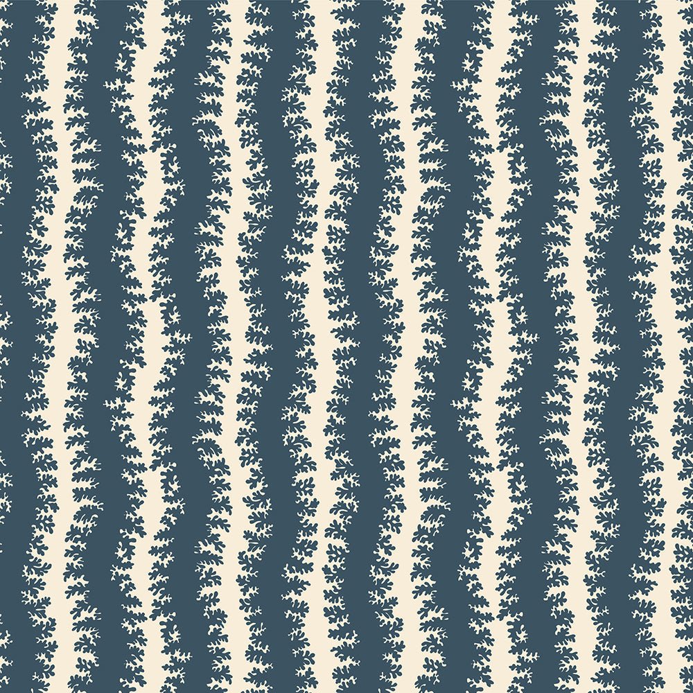 Elkhorn Stripe Wallpaper - Beakster Blue - Salt Ridge - Josephine Munsey - ELK-001-035 - Premier Wallcovering