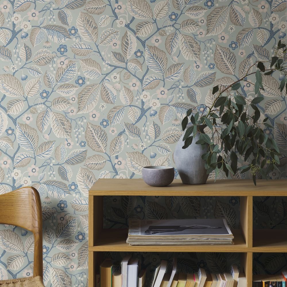 Elm Tree Wallpaper - Blue - Boråstapeter - 7785 - Premier Wallcovering