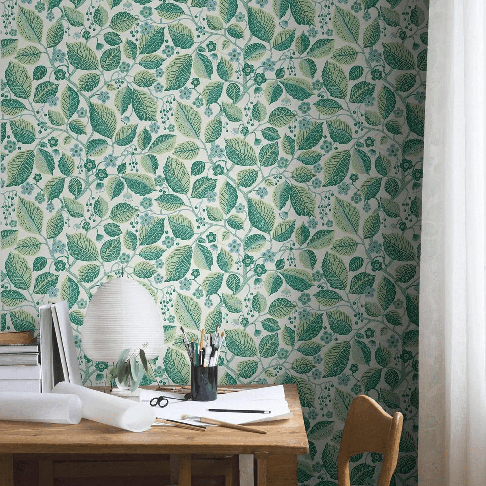 Elm Tree Wallpaper - Green - Boråstapeter - 7784 - Premier Wallcovering