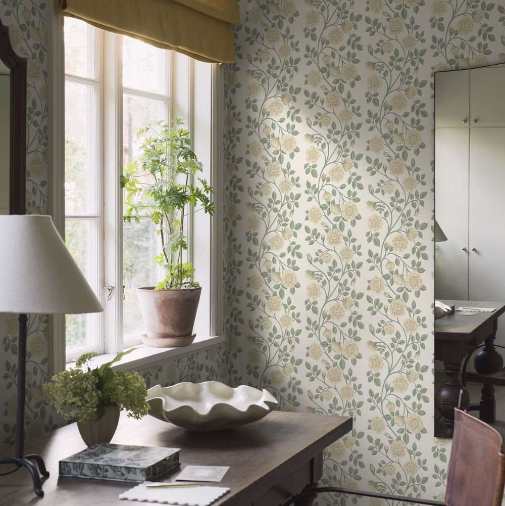 Elsa Wallpaper - Yellow - Boråstapeter - 6957 - Premier Wallcovering