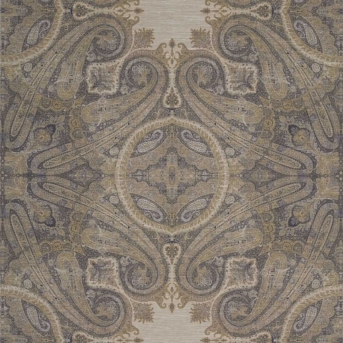 Elswick Paisley Wallpaper - Blue Umber - ZKEM312645 - Zoffany