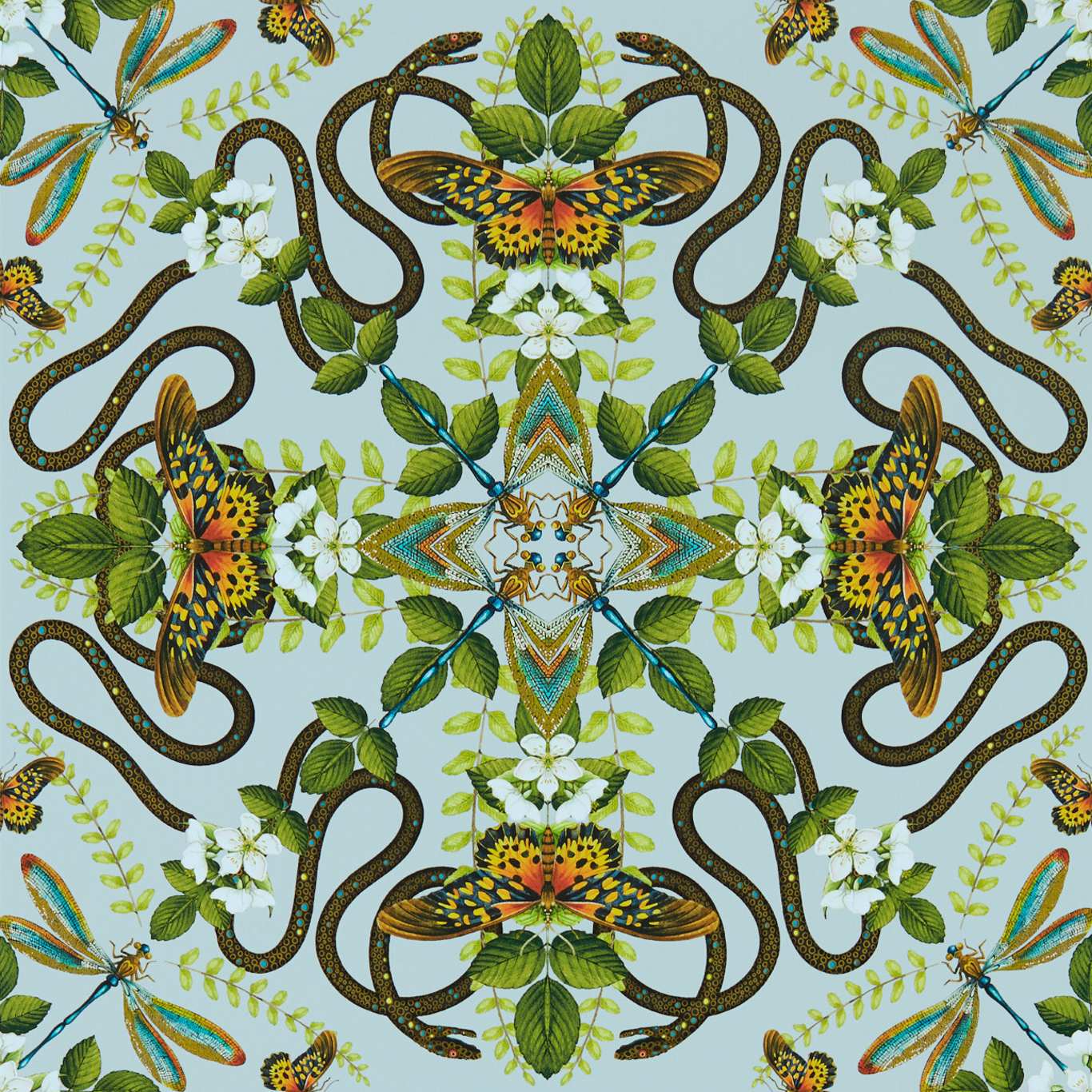 Emerald Forest Wallpaper - Smoke - Clarke & Clarke - W0129/04 - Premier Wallcovering