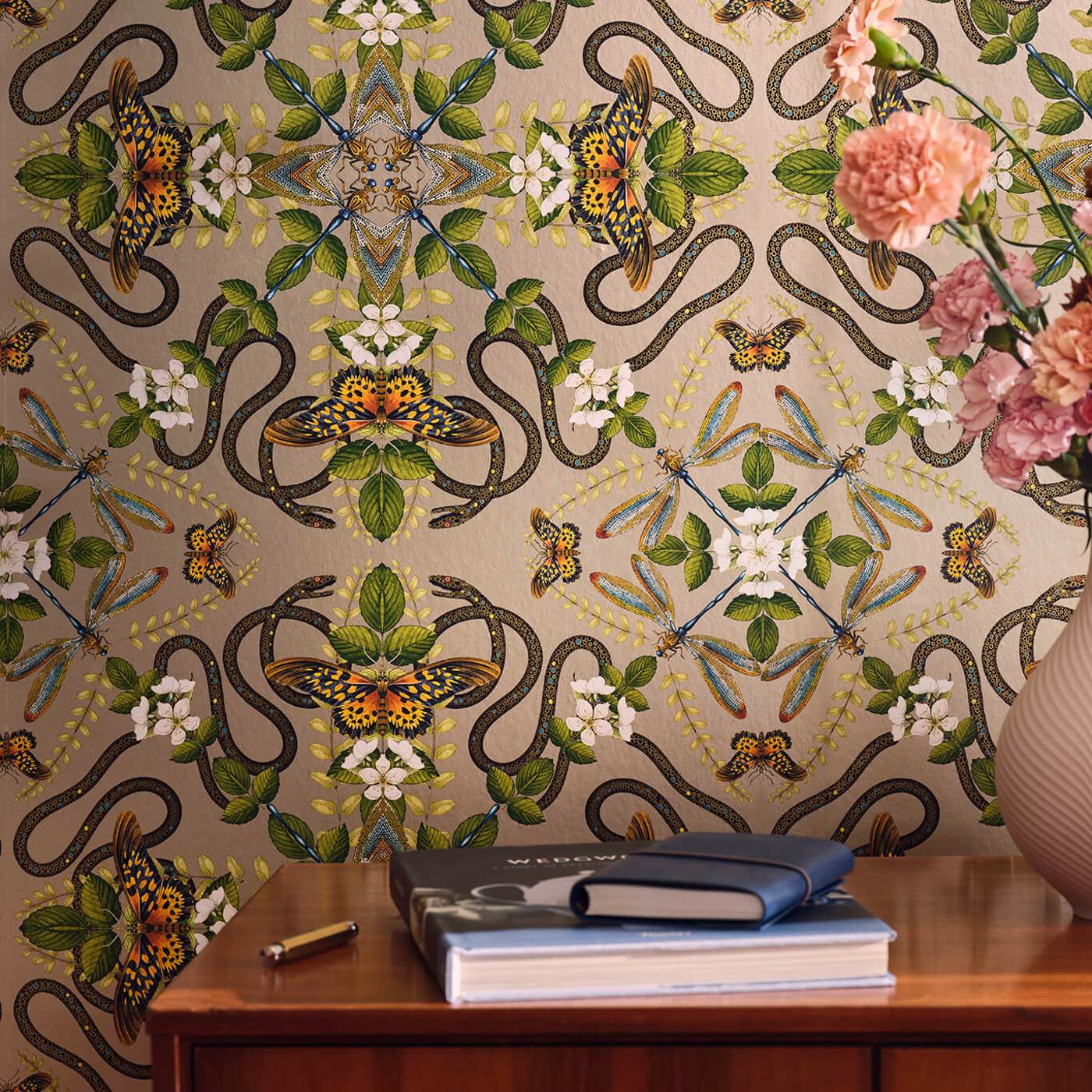 Emerald Forest Wallpaper - Smoke - Clarke & Clarke - W0129/04 - Premier Wallcovering