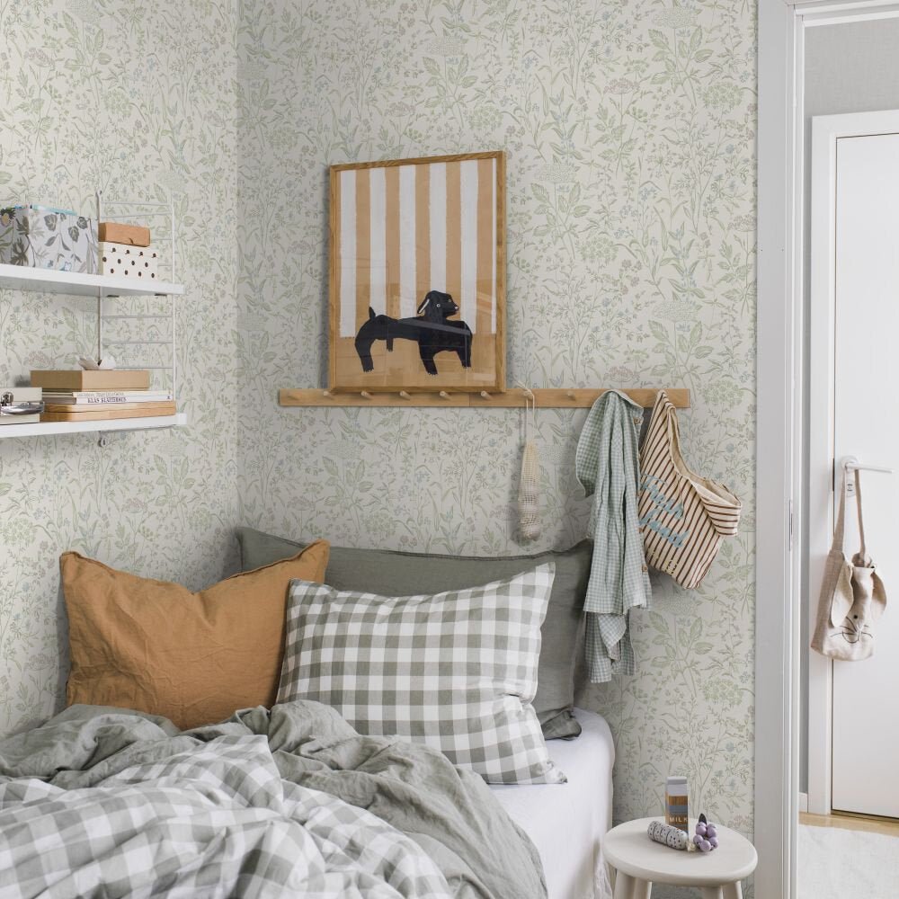 Emil Wallpaper - Green - Boråstapeter - 38734 - Premier Wallcovering