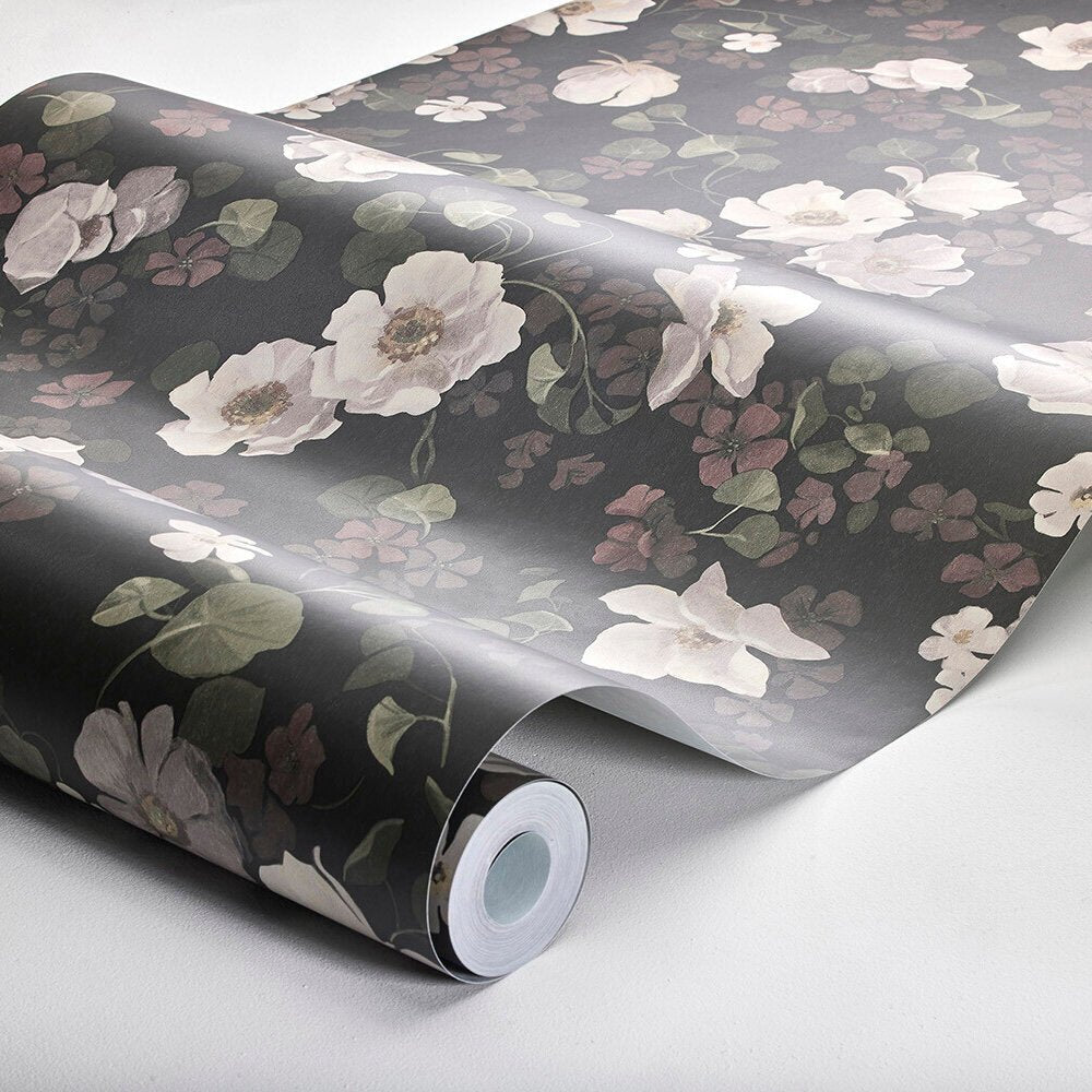 Enchanting Flower Wallpaper - Plum - Boråstapeter - 4280 - Premier Wallcovering