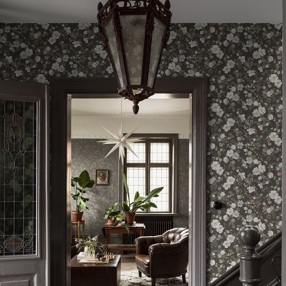 Enchanting Flower Wallpaper - Brown - Boråstapeter - 4278 - Premier Wallcovering