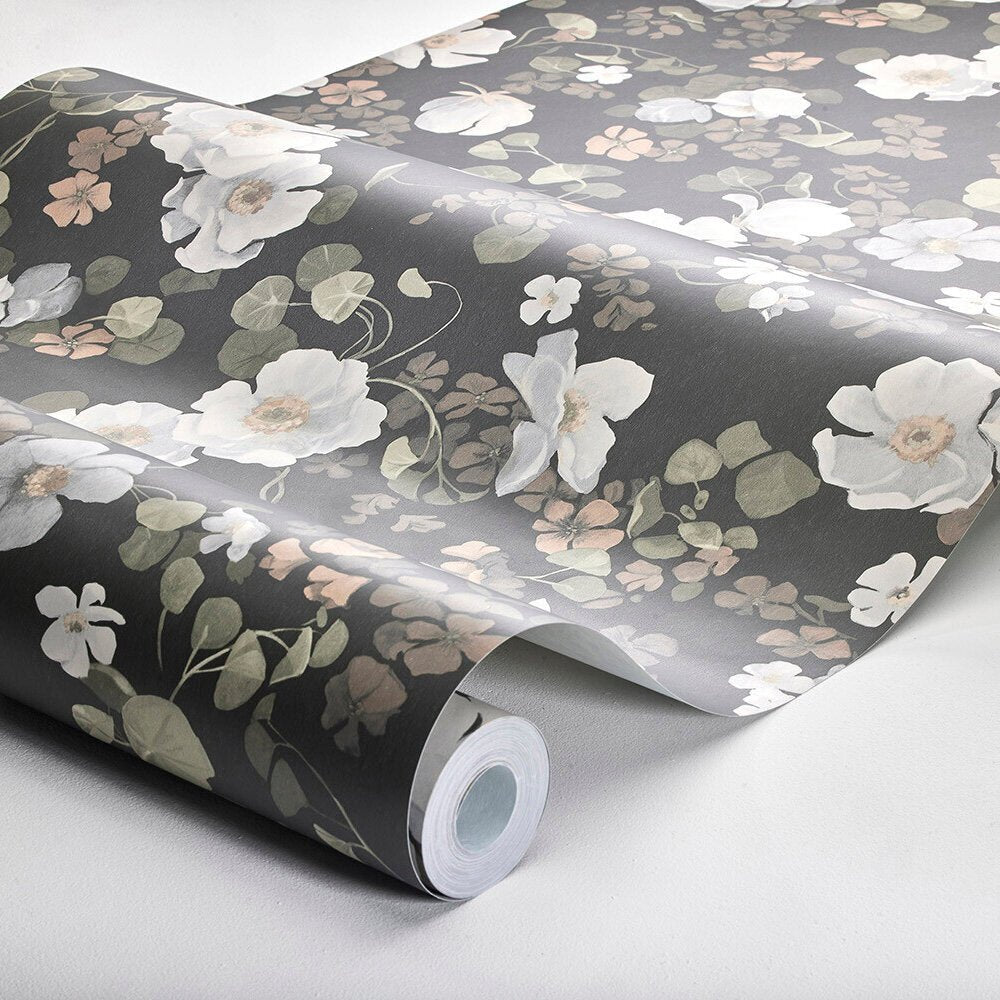 Enchanting Flower Wallpaper - Brown - Boråstapeter - 4278 - Premier Wallcovering