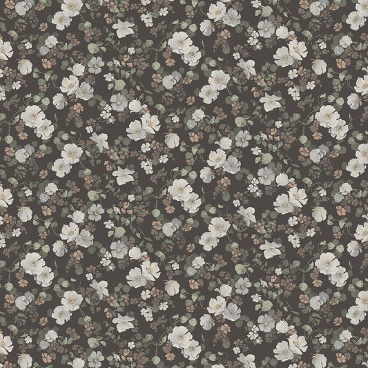 Enchanting Flower Wallpaper - Brown - Boråstapeter - 4278 - Premier Wallcovering