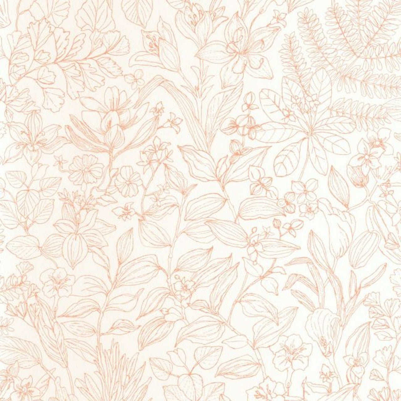 Esquisse Gardens Wallpaper - Corail - Casadeco - 87593478 - Premier Wallcovering