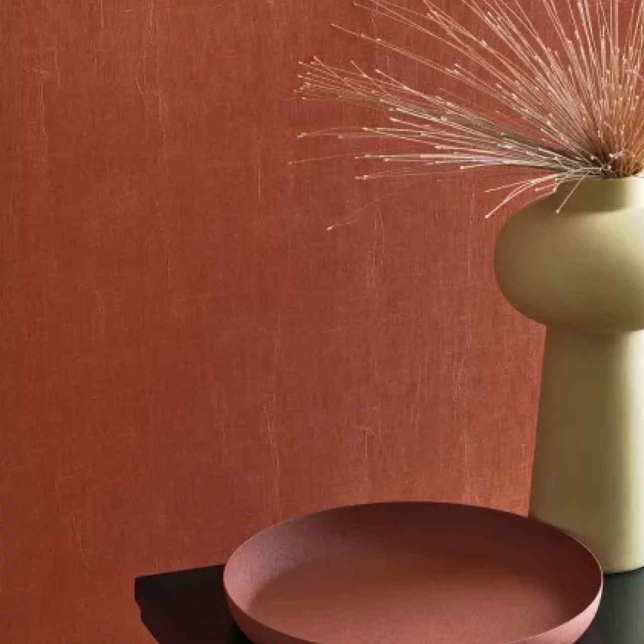 Etamine Wallpaper - Rouille - Casadeco - 200258505 - Premier Wallcovering