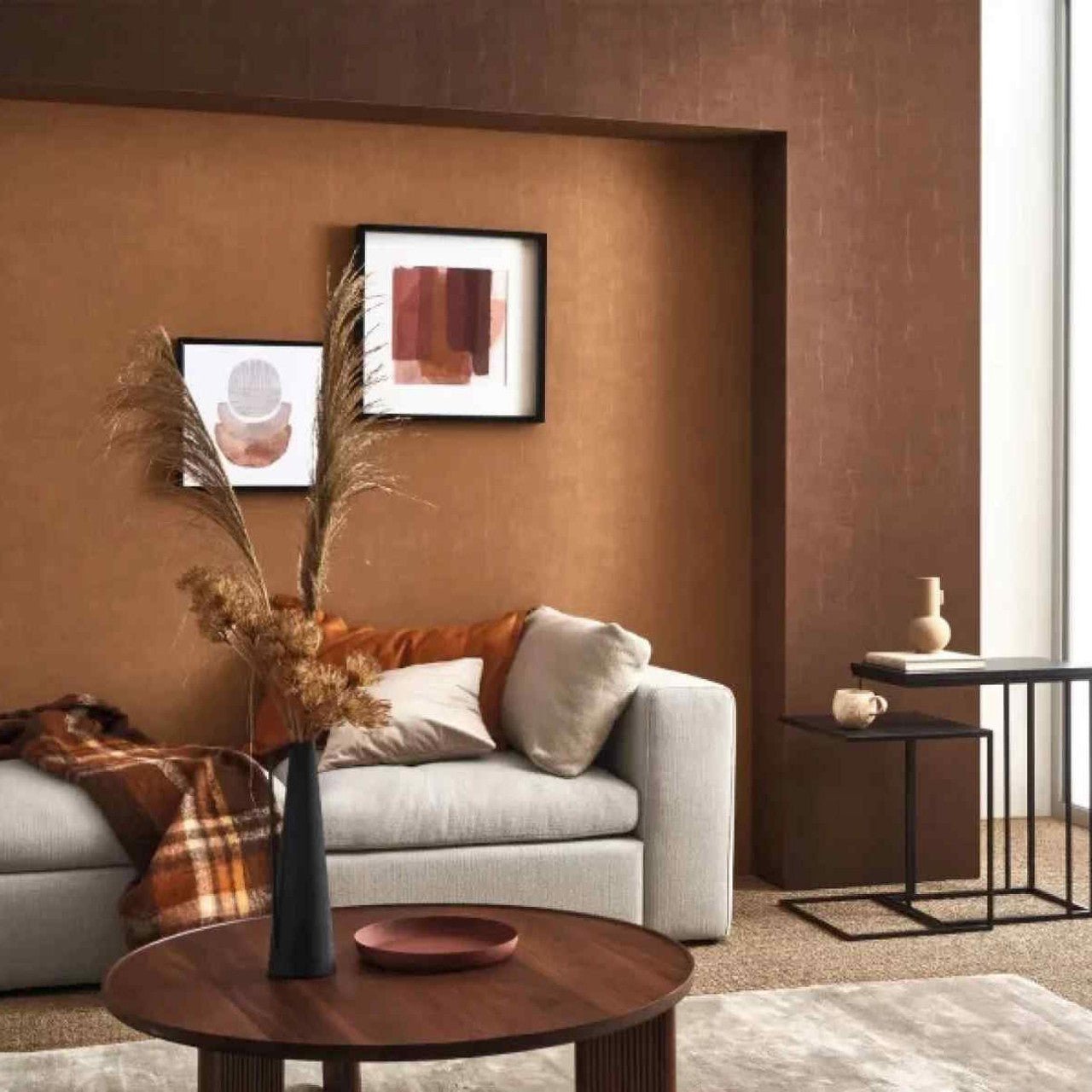 Etamine Wallpaper - Cacao - Casadeco - 200252828 - Premier Wallcovering