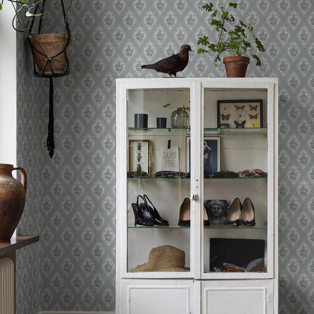 Eternal Flower Wallpaper - Blue - Boråstapeter - 4262 - Premier Wallcovering