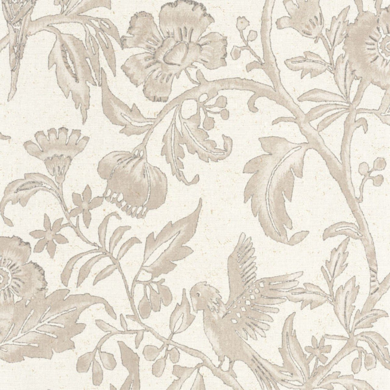 Etourneau Bali Beige Ficelle Wallpaper - Beige Ficelle - Casadeco - 88161201 - Premier Wallcovering