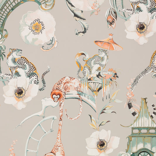 Euphoria Wallpaper - Coral Island - Romo - Temperley London - W448/01 - Premier Wallcovering