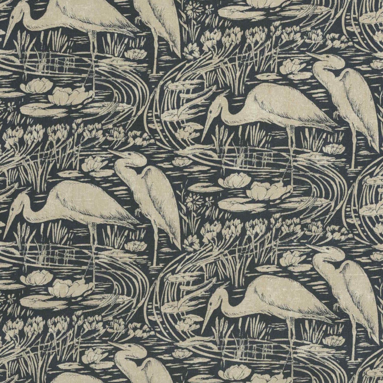 Euphrate Babylone Wallpaper - Encre / Naturel - Casadeco - 89736500 - Premier Wallcovering