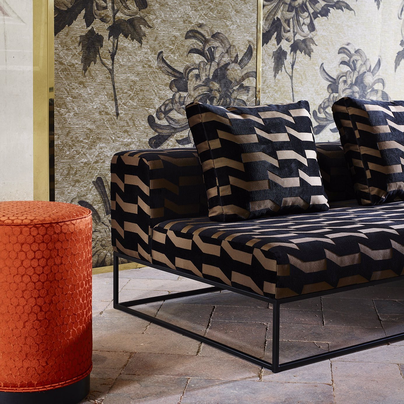 Evelyn Wallpaper - Antique Gold/Olivine - ZTOT312733 - Zoffany