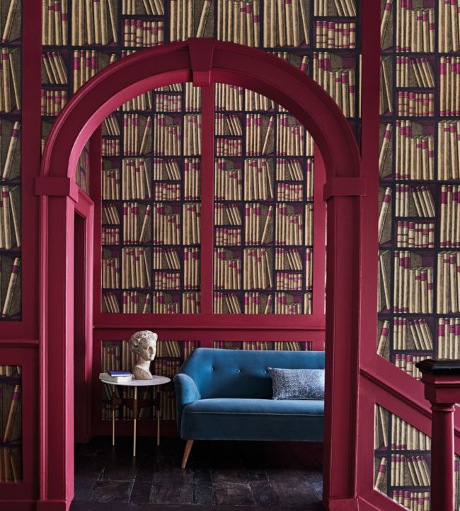 Ex Libris Wallpaper - Stone & Linen - 114/15029 - Cole & Son - Premier Wallcovering