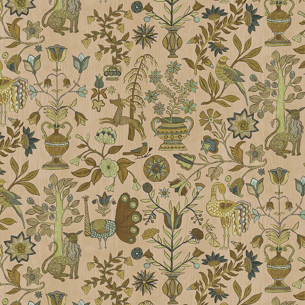 Fable Garden Wallpaper - Plaster Pink - Josephine Munsey - JMW-104521 - Premier Wallcovering