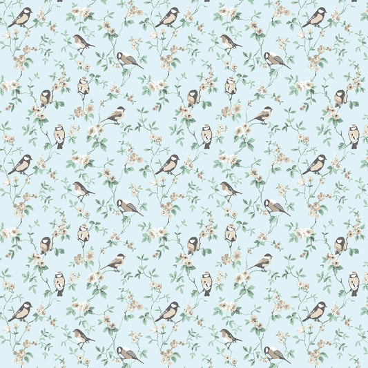 Falsterbo Birds Wallpaper - Blue - Boråstapeter - 7681 - Premier Wallcovering