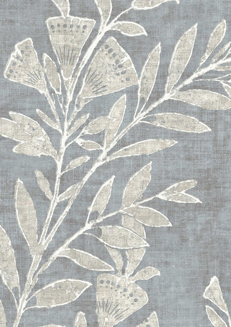 Fan Flower Wallpaper - Storm - Lewis & Wood - Premier Wallcovering