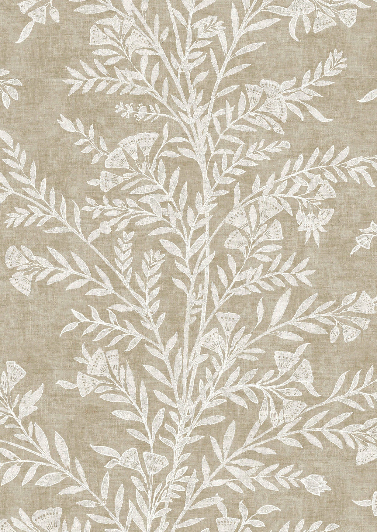 Fan Flower Wallpaper - Gold Dust - Lewis & Wood - Premier Wallcovering