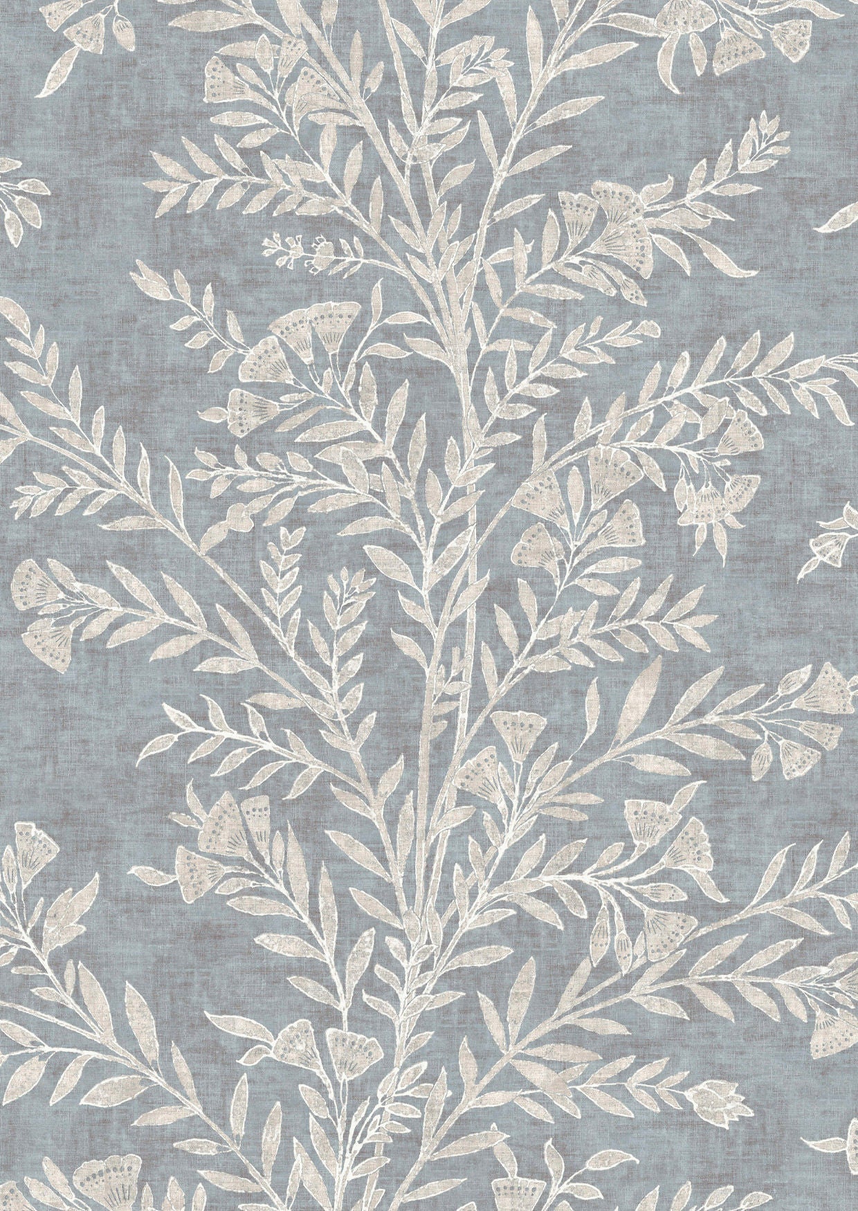 Fan Flower Wallpaper - Storm - Lewis & Wood - Premier Wallcovering