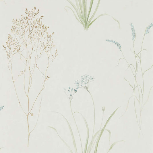 Farne Grasses Wallpaper - Cream/Sage - Sanderson - DEBB216486