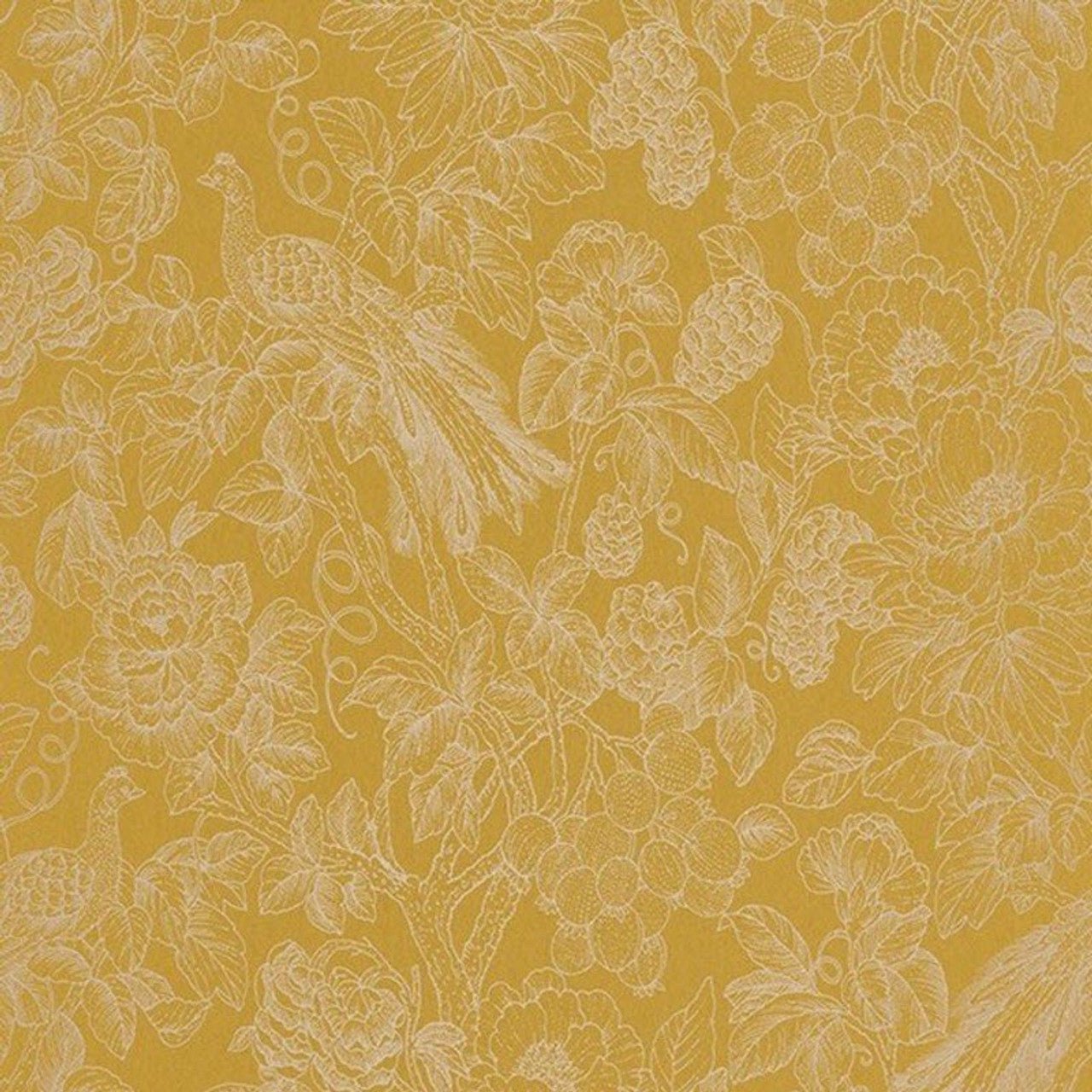 Feather Delicacy Wallpaper - Jaune - Casadeco - 85362264 - Premier Wallcovering