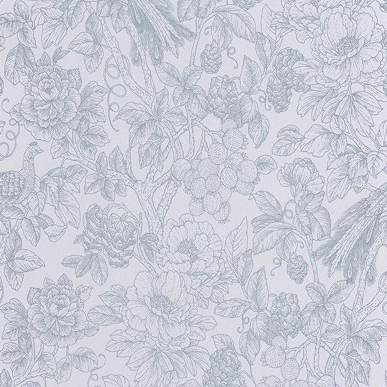 Feather Delicacy Wallpaper - Bleu - Casadeco - 85366151 - Premier Wallcovering