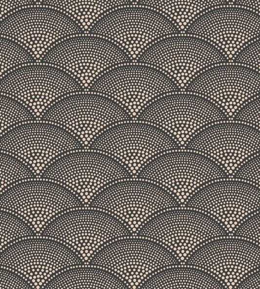 Feather Fan Icons Wallpaper - Charcoal & Metallic Bronze - 112/10033 - Cole & Son - Premier Wallcovering