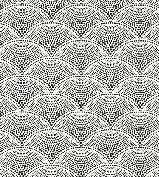 Feather Fan Wallpaper - Black on White - 89/4014 - Cole & Son - Premier Wallcovering