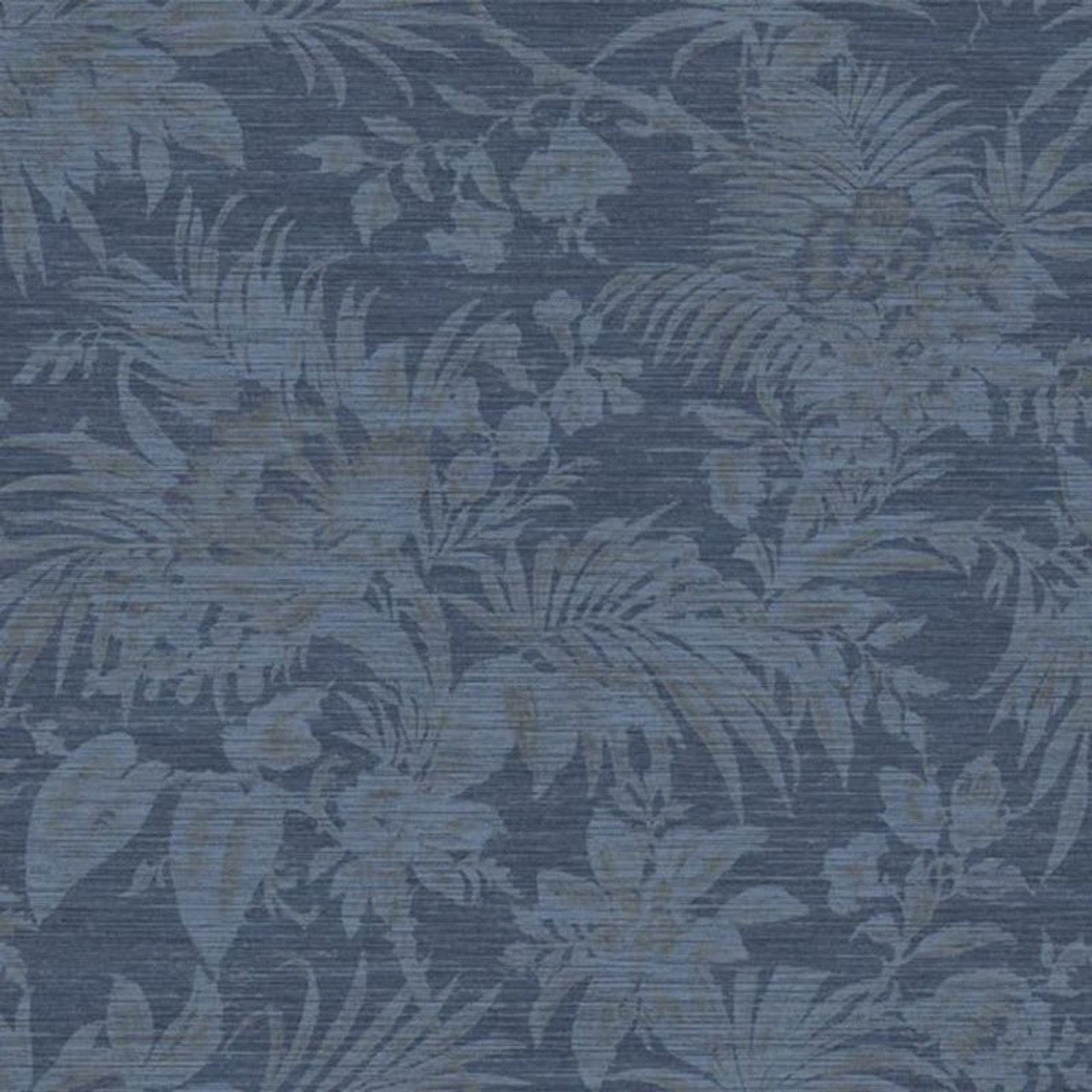Fern Five O'Clock Wallpaper - Bleu Indigo - Casadeco - 85786787 - Premier Wallcovering