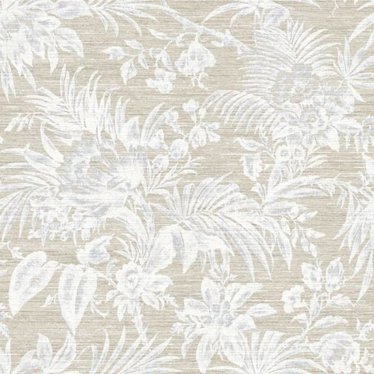 Fern Five O'Clock Wallpaper - Beige Lin - Casadeco - 85781145 - Premier Wallcovering
