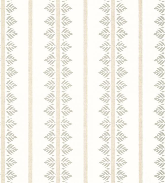 Fern Stripe Wallpaper - White