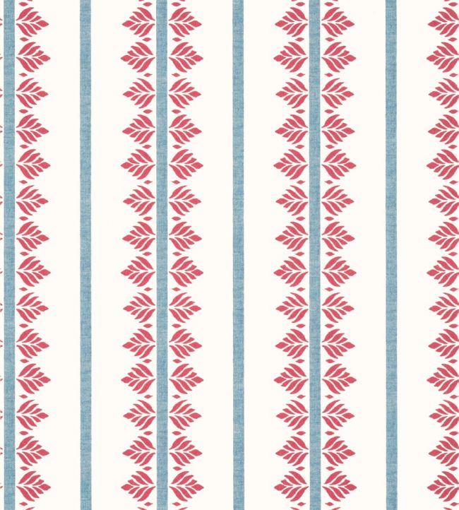 Fern Stripe Wallpaper - Red