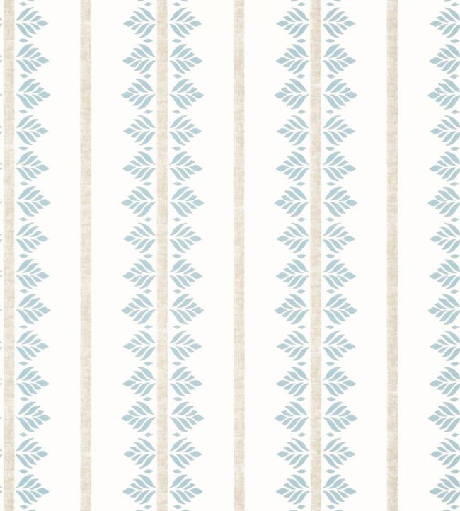 Fern Stripe Wallpaper - Blue