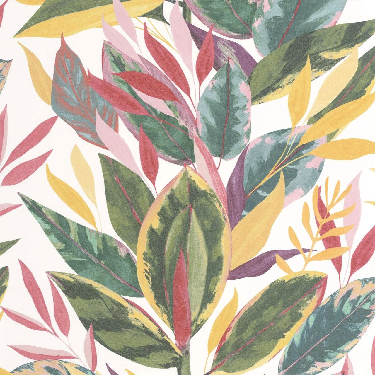 Ficus Rio Wallpaper - Fuchsia - Casadeco - 201814218 - Premier Wallcovering