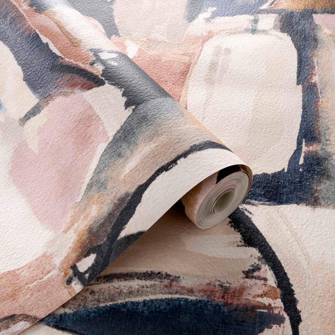 Figura Wallpaper - Midnight/Spice - Clarke & Clarke - W0180/03 - Premier Wallcovering