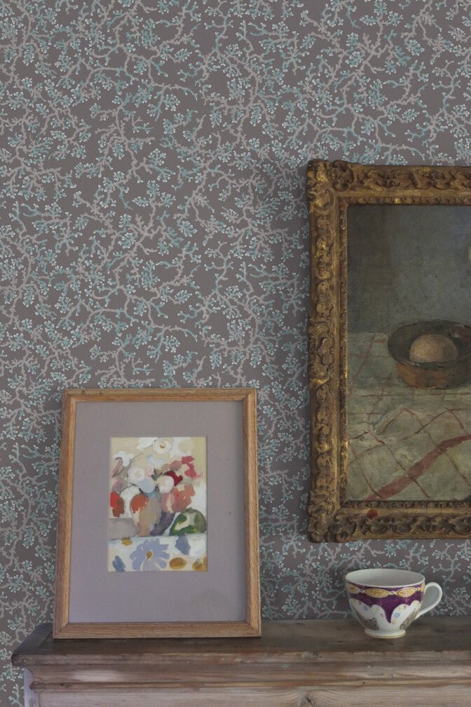 Fine Coral Wallpaper - Peat Ash - Timorous Beasties - SSC/FCOR/FIB/08 - Premier Wallcovering