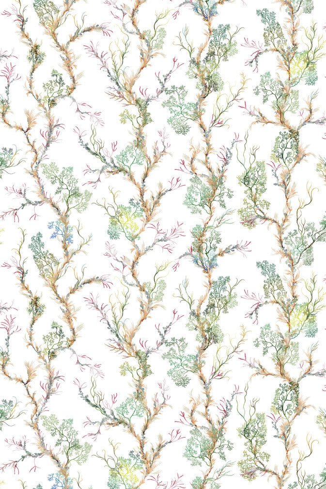 Fine Seaweed Fabric - White - Timorous Beasties - DIGIP/FINE/LU/01 - Premier Wallcovering