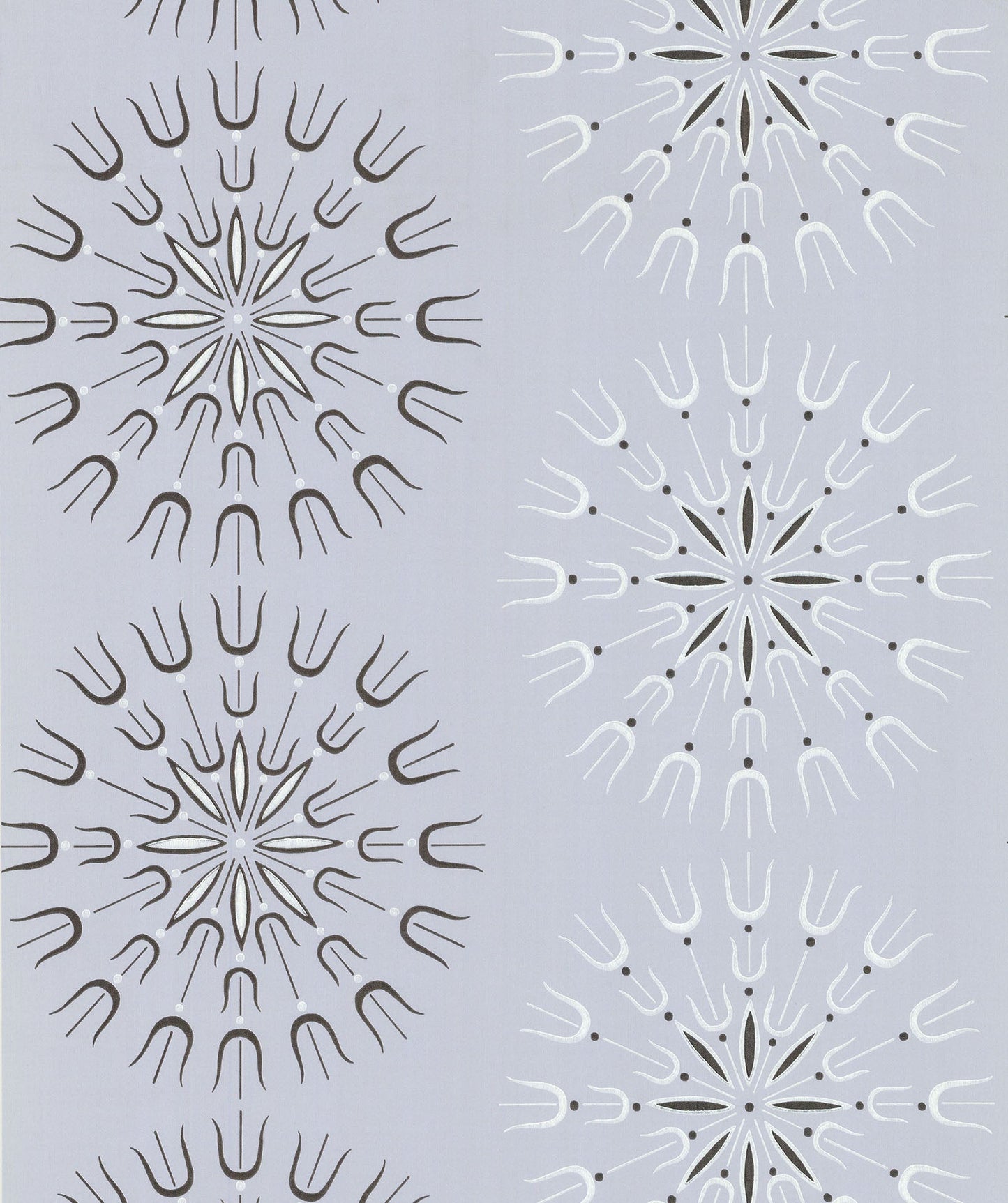 Fioretti Wallpaper - Soot & Snow on Powder Blue - 69/1102 - Cole & Son - Premier Wallcovering