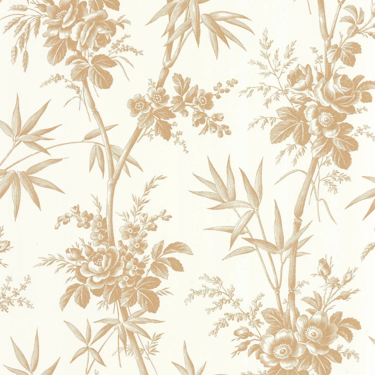 Flanerie Les Belles Toiles De Jouy Wallpaper - Camel - Casadeco - 201701303 - Premier Wallcovering