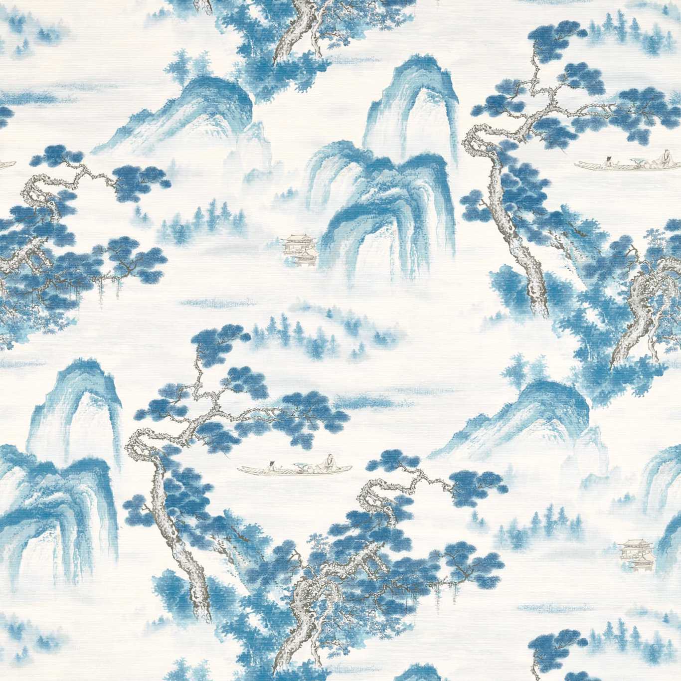 Floating Mountains Wallpaper - Indigo - ZHIW312984 - Zoffany