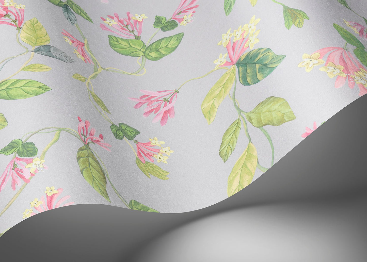Flora Wallpaper - Rose & Olive on Grey - 124/3017 - Cole & Son - Premier Wallcovering