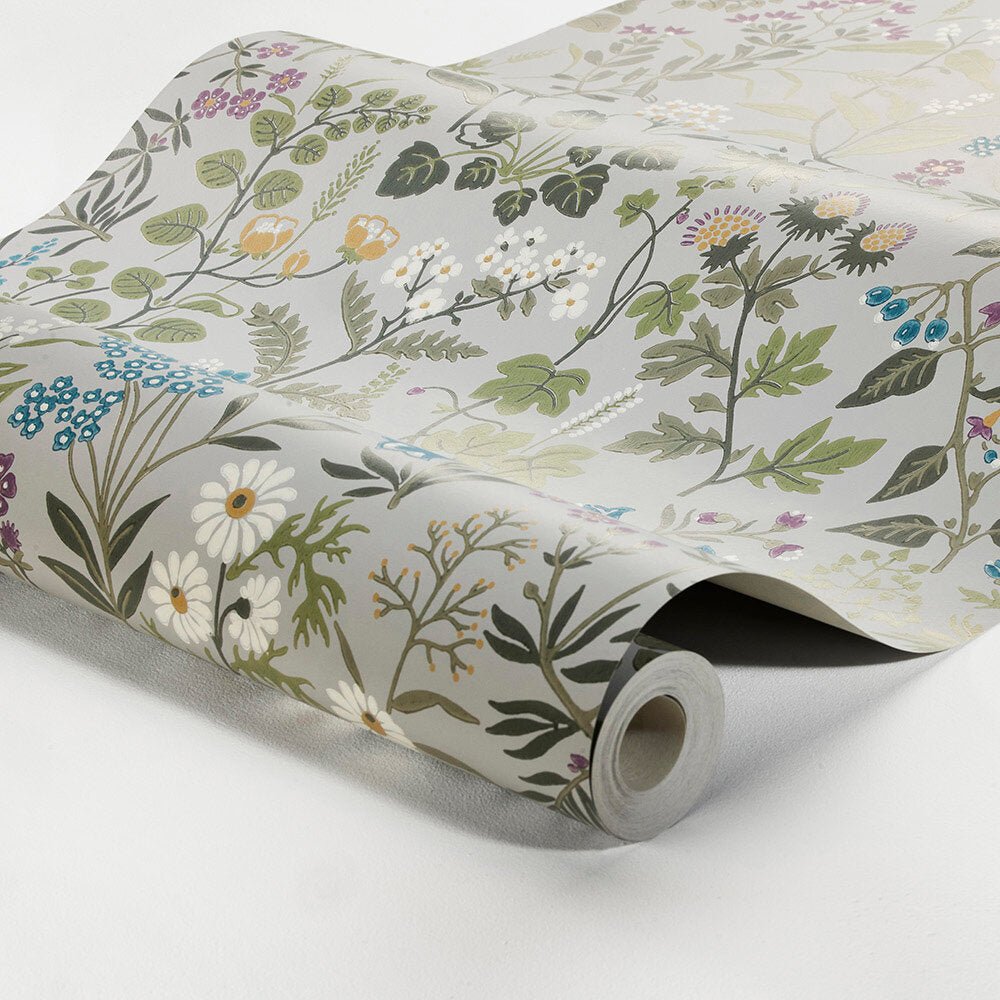 Flora Wallpaper - Grey - Boråstapeter - 4182 - Premier Wallcovering