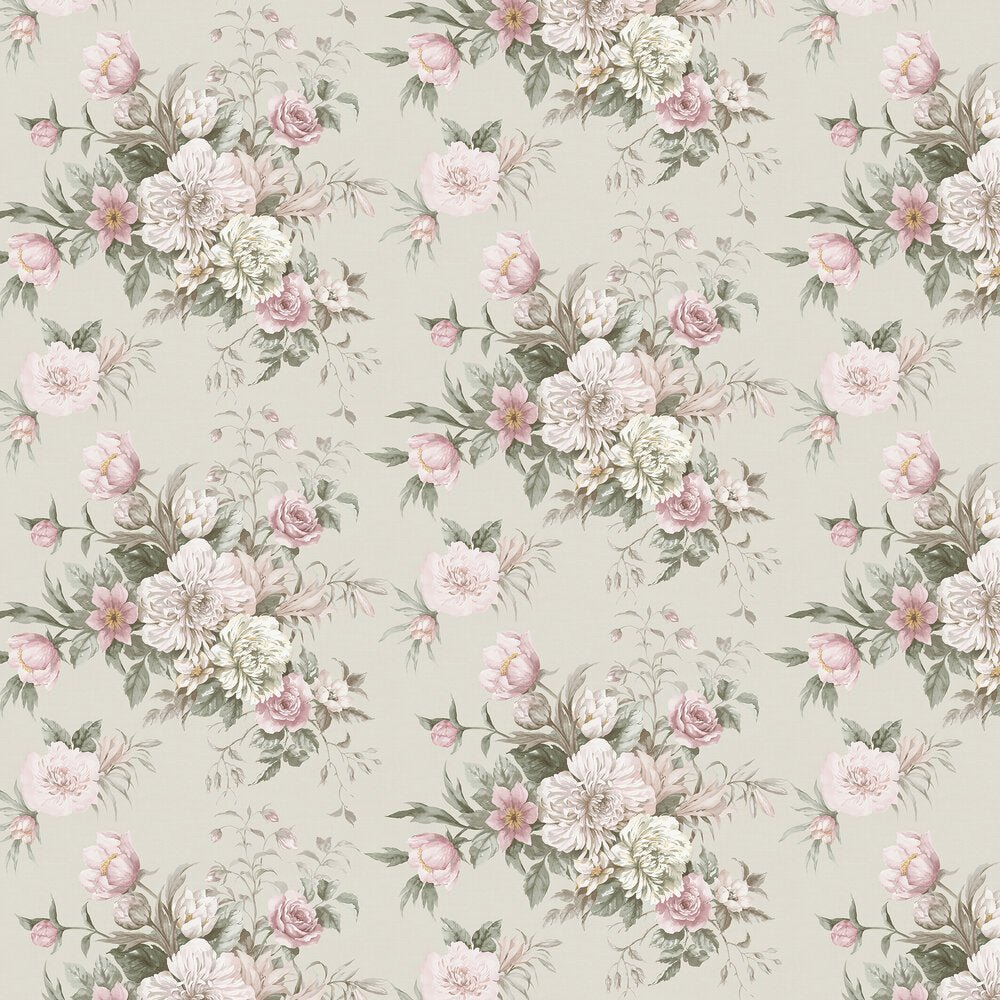 Floral Charm Wallpaper - Ivory - Boråstapeter - 4252 - Premier Wallcovering